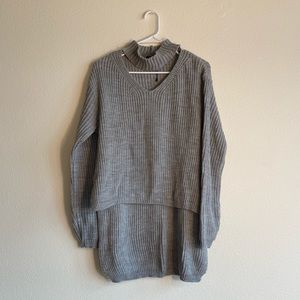 boohoo Cutout High Low Sweater